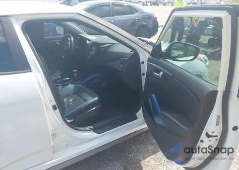 2014 Hyundai Veloster Turbo W/Blue из США, поврежденный, VIN KMHTC6AE4EU183383